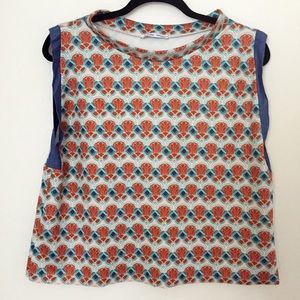 Zara patterned cropped top size large